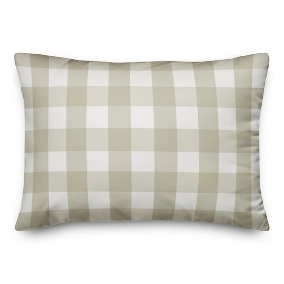 Creative Products Tan Buffalo Check 14x20 Spun Poly Pillow