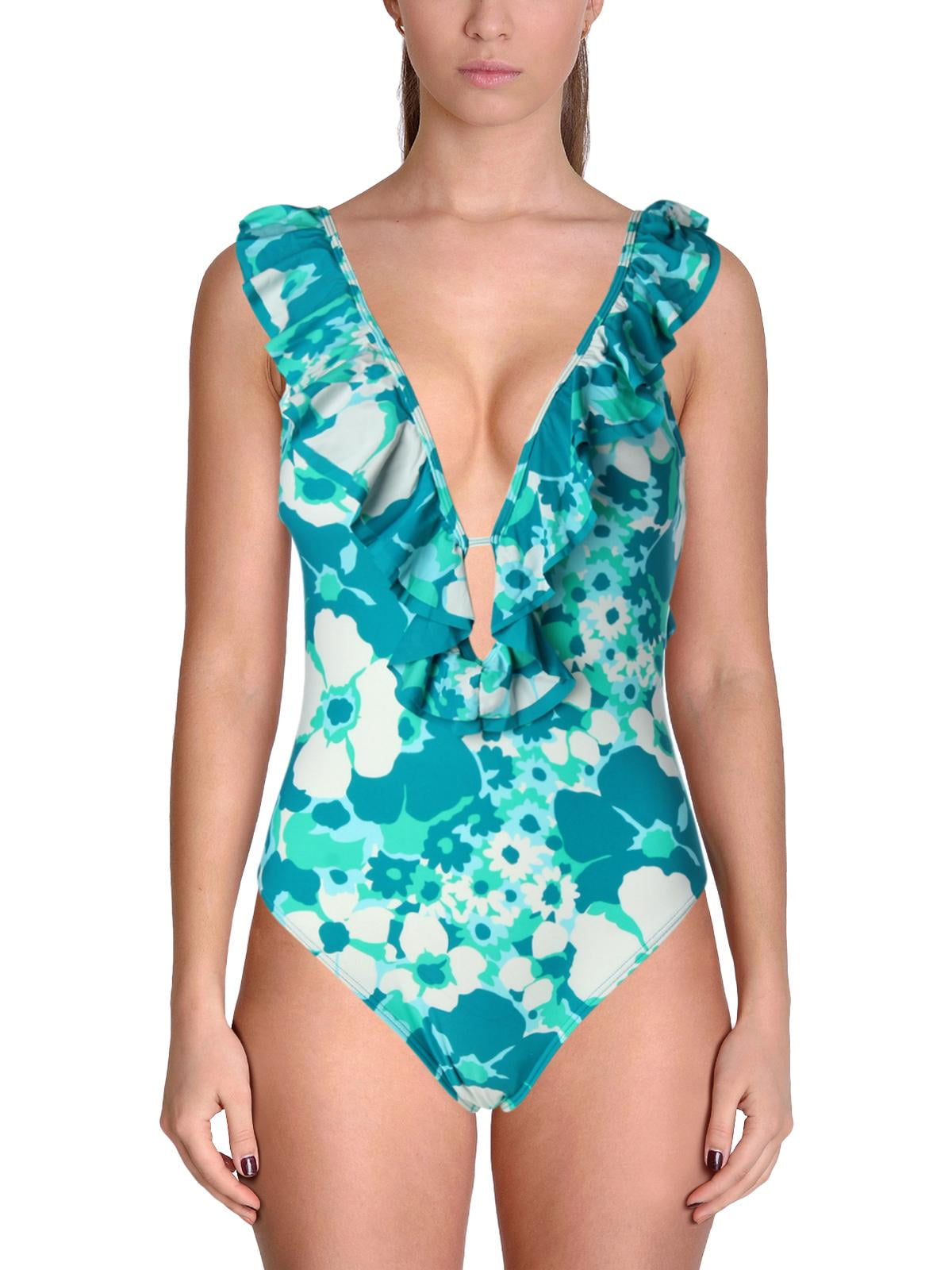 MICHAEL Michael Kors MICHAEL Michael Kors Womens Floral Print Ruffled