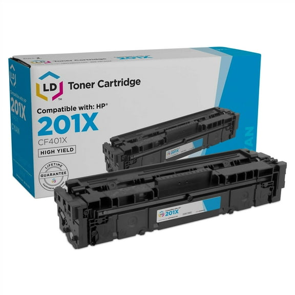 LD Products Compatible Toner Cartridge Replacement for HP 201X CF401X High Yield (Cyan)