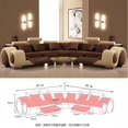 thumbnail image 1 of Creative leather functional sofa simple modern living room luxury villa large sofa combination personality fashion sofa My Lux Decor Round, 1 of 7
