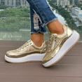 thumbnail image 5 of Miluxas Sparkling Rhinestone Sequin Women's Glitter Sneakers Tennis Sparkly Shoes - Shiny Casual Flat Loafers for Fashionistas, 5 of 9