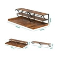 thumbnail image 4 of Advwin 54" Washer Dryer Countertop with Hanging Rod & Storage Shelves, Laundry Room Countertop Set, Washer and Dryer Topper with Anti-Slip Pads, Rustic Brown, 4 of 8