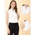 thumbnail image 2 of Blusa Básica Sin Mangas Con Cuello En V Para Oficina De Trabajo Para Mujer Blanco S, 2 of 5