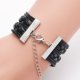 thumbnail image 5 of Pulsera trenzada de Anime Demon Slayer, brazalete de cuero y cristal de Kimetsu No Yaiba, Kamado, Tanjirou, cabujón de dibujos animados, regalo de joyería, 5 of 5