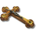 thumbnail image 2 of Genuine Holy Land Olive Wood Cross Home & Room - Hand-Carved 9" Crucifix with Bethlehem Stones, Soil, Incense - Unique Christian Home & Wall, 2 of 8