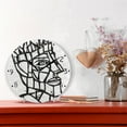 thumbnail image 2 of Abstract Lines Of The King's Head Round Wall Clock Silent Battery Operated Home Decor for Living Room Bedroom, 2 of 7