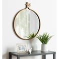 thumbnail image 5 of Kate and Laurel Yitro Round Industrial Modern Metal Framed Wall Mirror, 23.5x28.5, Gold, 5 of 6