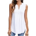 thumbnail image 2 of OKBOP Tops for Women Sexy Casual,V-Neck Summer Sleeveless Casual Fashion Striped T-Shirt Blouses for Women Workout Shirts for Women, 2 of 6