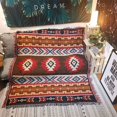 thumbnail image 2 of Manta tejida en jacquard duradera, estilo azteca del suroeste, funda para sofá, decoración de pared, alfombra de viaje de 90 x 90 cm, diseño tribal nativo americano reversible con posavasos, 2 of 5
