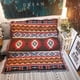 thumbnail image 2 of Manta tejida en jacquard duradera, estilo azteca del suroeste, funda para sofá, decoración de pared, alfombra de viaje de 90 x 90 cm, diseño tribal nativo americano reversible con posavasos, 2 of 5