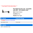 thumbnail image 2 of Rear Right Sway Bar Link - Compatible with 2009 - 2012 INFINITI FX35 2010 2011, 2 of 2