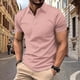 thumbnail image 1 of pstuiky Mangas cortas para hombre, Camisa informal de manga corta con cuello vuelto, cómoda y lisa, para hombre camisas casuales para hombre s, 1 of 6
