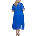 thumbnail image 2 of Calvin Klein Womens Plus Ruffled Long Wrap Dress, 2 of 2