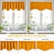 thumbnail image 4 of Cortinas con flecos y ribete de borlas | Elegantes cortinas cortas para dormitorio y sala de estar | Panel individual de 132 x 45 cm | Rojo, gris, azul y amarillo, 4 of 6