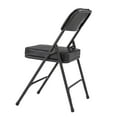 thumbnail image 6 of (2 Pack) NPS 3200 Series Premium 2" Vinyl Upholstered Double Hinge Folding Chair, Black, 6 of 8
