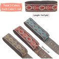thumbnail image 5 of 1set 3 rolls 3 colors Ethnic style Embroidery Polyester Ribbons Jacquard Ribbon Garment Accessories Floral Pattern Mixed color 1-3/8 inch(34mm) 7m/roll 1roll/color, 5 of 8