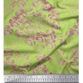 thumbnail image 1 of Soimoi Green Cotton Jersey Fabric Poppy Anemone Floral Print Fabric by the Yard 64 Inch Wide, 1 of 3