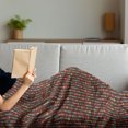 thumbnail image 3 of Arrow Soft Flannel Fleece Throw Blanket, Colorful and Abstract with Geometric Design on Brown Backdrop, Cozy Plush for Indoor and Outdoor Use, 50" x 60", Multicolor, by Ambesonne, 3 of 5