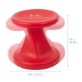 thumbnail image 2 of ECR4Kids Twist Active Wobble Stool, 14in Seat Height, Classroom Furniture, Red, 2 of 9
