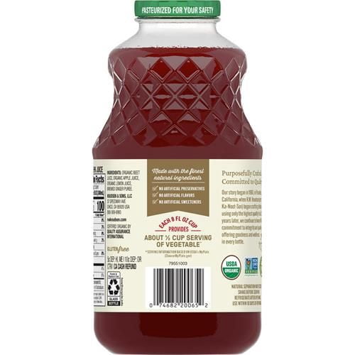 R.W. Knudsen, Organic Beet Apple Ginger Juice Beverage, 32 Fl Oz - Pack of 2
