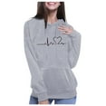 thumbnail image 4 of kayannuo Fall Clothes For Women Men's And Women's Valentine's Day Heart Print Loose Pullover Hooded Sweatshirt Gray, 4 of 9