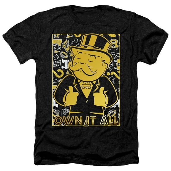 Monopoly Own Adult Heather T-Shirt Black