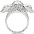 thumbnail image 4 of Rhodium Brass Ring with Top Grade Crystal in Jet for Women Style 0W280, 4 of 7
