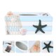 thumbnail image 3 of Caja de pañuelos decorativa mediterránea de madera para guardar manualidades, decoración de escritorio para el hogar (estrella rayada), 3 of 7