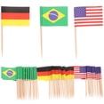 thumbnail image 1 of MasteelfCA 125PCS National Flag Toothpick Country Flag Picks Flag Food Toothpicks Party Accessory (Assorted Style）, 1 of 8