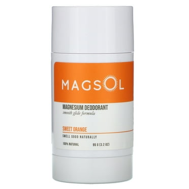 Magsol Magnesium Deodorant, Sweet Orange,  3.2 oz (95 g)