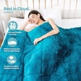 thumbnail image 2 of Sivio Weighted Blanket for Adults Twin Size, Reversible Heavy Blanket for Couch Sofa Bed, Long Plush Faux Fur & Fluffy Sherpa, Helps Better Sleep, 48" x 72" 15lbs Green, 2 of 9