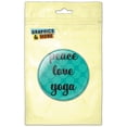thumbnail image 1 of Peace Love Yoga Refrigerator Button Magnet, 1 of 2