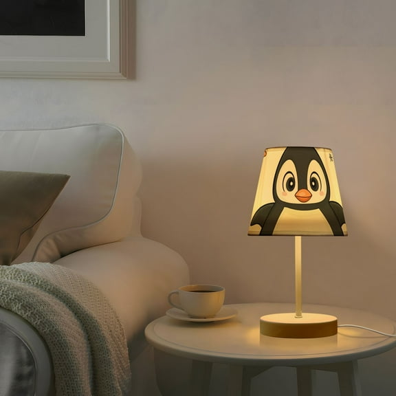 Penguins Cute Desk Lamp 3 Color Modes LED Table Lamp Nightstand Reading Light for Bedroom Living Room