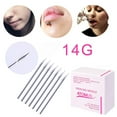 thumbnail image 1 of NARABB 100PCS Body Piercing Needle For Navel Nose Lip Ear Sizes 14G, 1 of 7