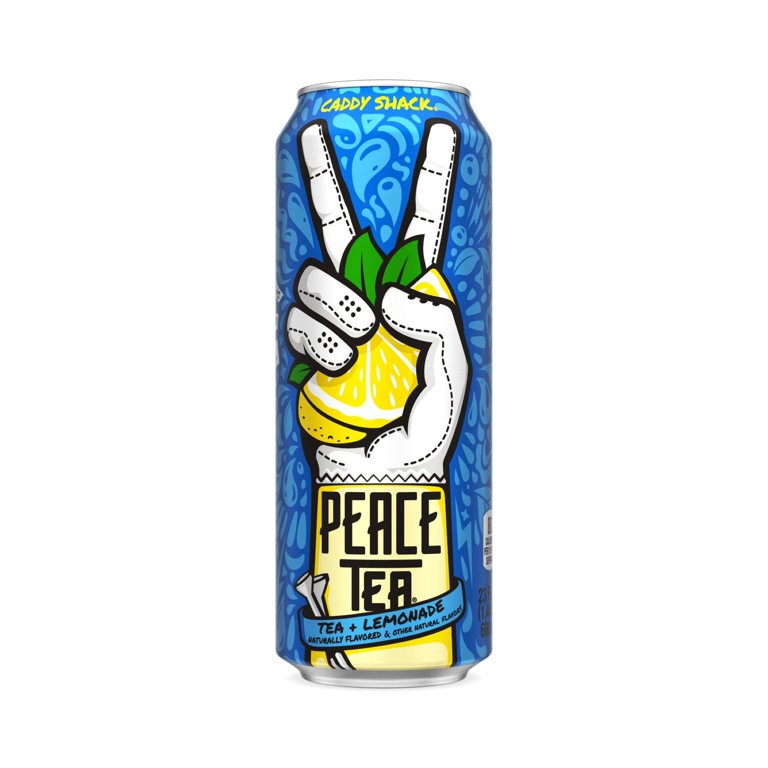 Peace Tea Caddy Shack Black Tea Lemonade, 23 fl oz Cans, 12 Pack