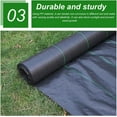thumbnail image 5 of LUVCMFT Garden Weed Barrier Landscape Fabric, 12ft*500ft Ground Cover Weed Block Gardening Mat, Heavy Duty Woven Mulch, Garden Bed Liner, Durable UV Resistant, Black, 5 of 8
