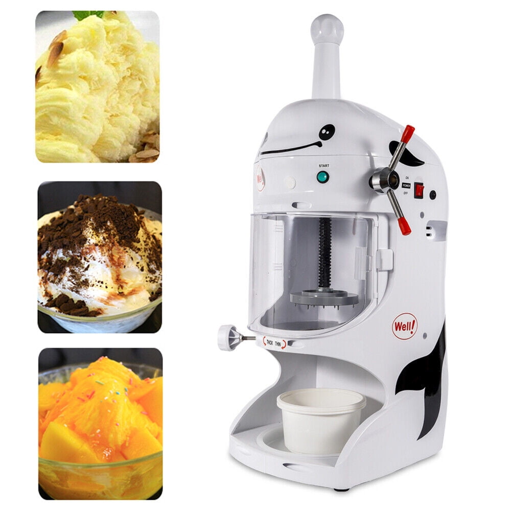 Oukaning Commercial Ice Shaving Machine Electric Snow Cone Maker
