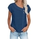 thumbnail image 3 of TaTaai Womens solid crew neck t-shirt, linen cotton blend, short sleeve, button cuff, cutout design, casual comfortable, lightweight, perfect for weekend trips & casual gatherings Gift, 3 of 9
