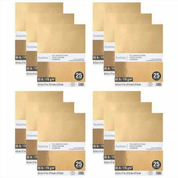 Recollections 300 Sheets Gold Foil 8.5" x 11" Cardstock Paper - Acid and Lignin Free Paper for Scrapbooks, Arts & Crafts - Bulk Pack