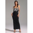 thumbnail image 1 of Vestido largo elástico con flores halter de Bellabarnetten, 1 of 5