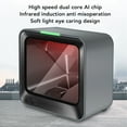 thumbnail image 3 of 1D 2D Desktop Barcode Scanner, Desktop Barcode Scanner Soft Fill Light  for Bookstore, 3 of 7