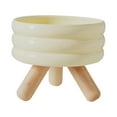 thumbnail image 3 of Tazones de cerámica para gatos para comida y agua Tazón de comida para gatos Antideslizante Protección para el cuello Trípode de madera Tazón Cuenco de agua 600ML Fernando Cuencos para gatos, 3 of 8