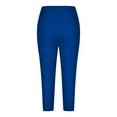 thumbnail image 6 of QHFBli Tummy Control Leggings for Women Women's High Waisted Capri Leggings Stretchy Summer Beach Casual Exercise Yoga Pants Featuring Decorative Eyelet, 6 of 6