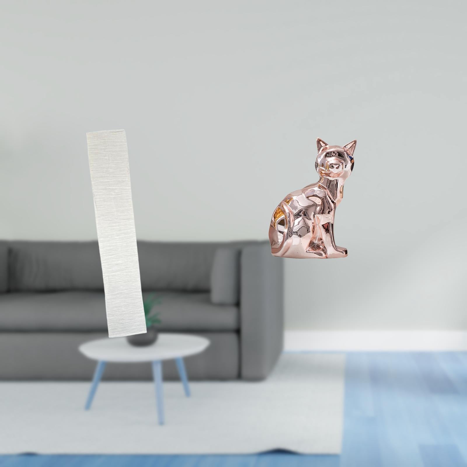 Floor Lamp Shade Cat Statue Figurine Paper Material for Living Room Shelf and Desk Home Decoration