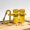 Yellow, variant on Tall Stair Gauge for Circular Saw, Framing Square Jig with Holder & Hook, Stops for Speed Square & Carpentry Squares