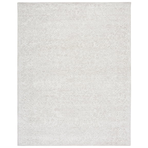 SAFAVIEH Martha Stewart Tufted Wool Area Rug, Light Grey/Taupe, 8' x 10'