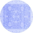 thumbnail image 1 of Ahgly Company Indoor Round Oriental Blue Traditional Area Rugs, 7' Round, 1 of 4