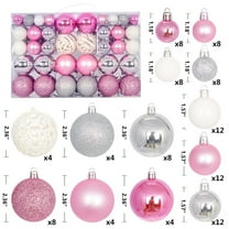 YHAJDS 100PCS Christmas Ball Ornaments 1.18/3.15in Shatterproof Xmas Bulbs Christmas Ornaments Set Xmas Tree Balls Hanging Balls for Wedding Holiday Halloween Party Decor Christmas Wreath Ornaments