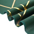 thumbnail image 3 of BalsaCircle 12" x 108" Hunter Green Gold Geometric Polyester Table Runner Wedding Linens Dinner, 3 of 7