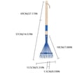 thumbnail image 4 of YWIYIUD 1PC Rakes with Hardwood Handle, Plastic Rake for Leaves, 27inch Garden Tool Set for Cleaning Activities, Wood Handle Rake Farming Home Garden Tool Accessories for Shrub Flower Beds Yard, 4 of 7